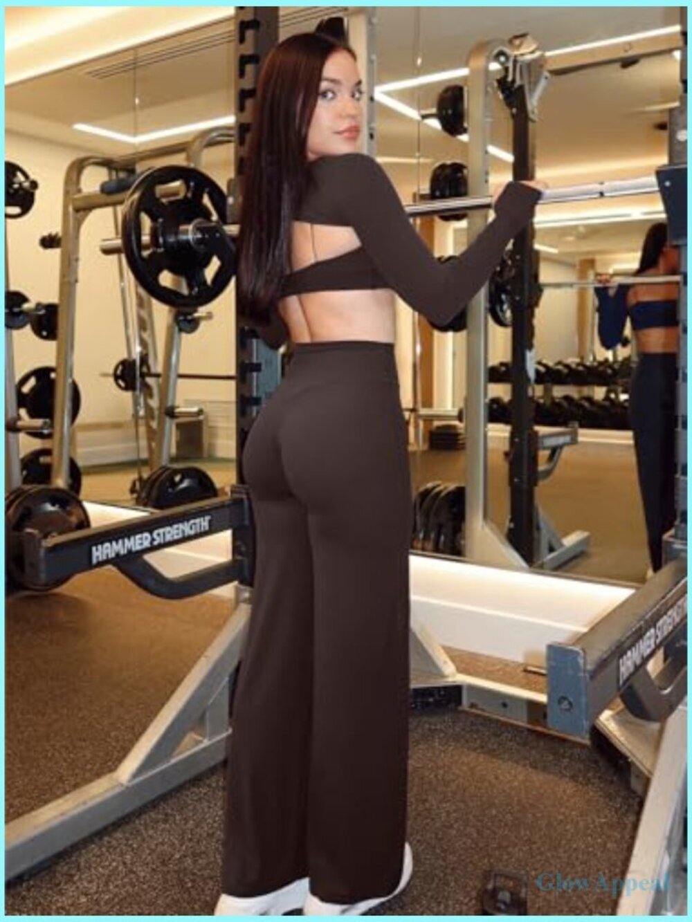 High Waist Straight Leggings No Front Seam 29"-35" Inseam Yoga Pants - Picture 3 of 7